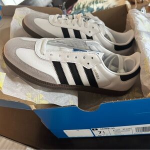Adidas Samba OG White and Black Shoes